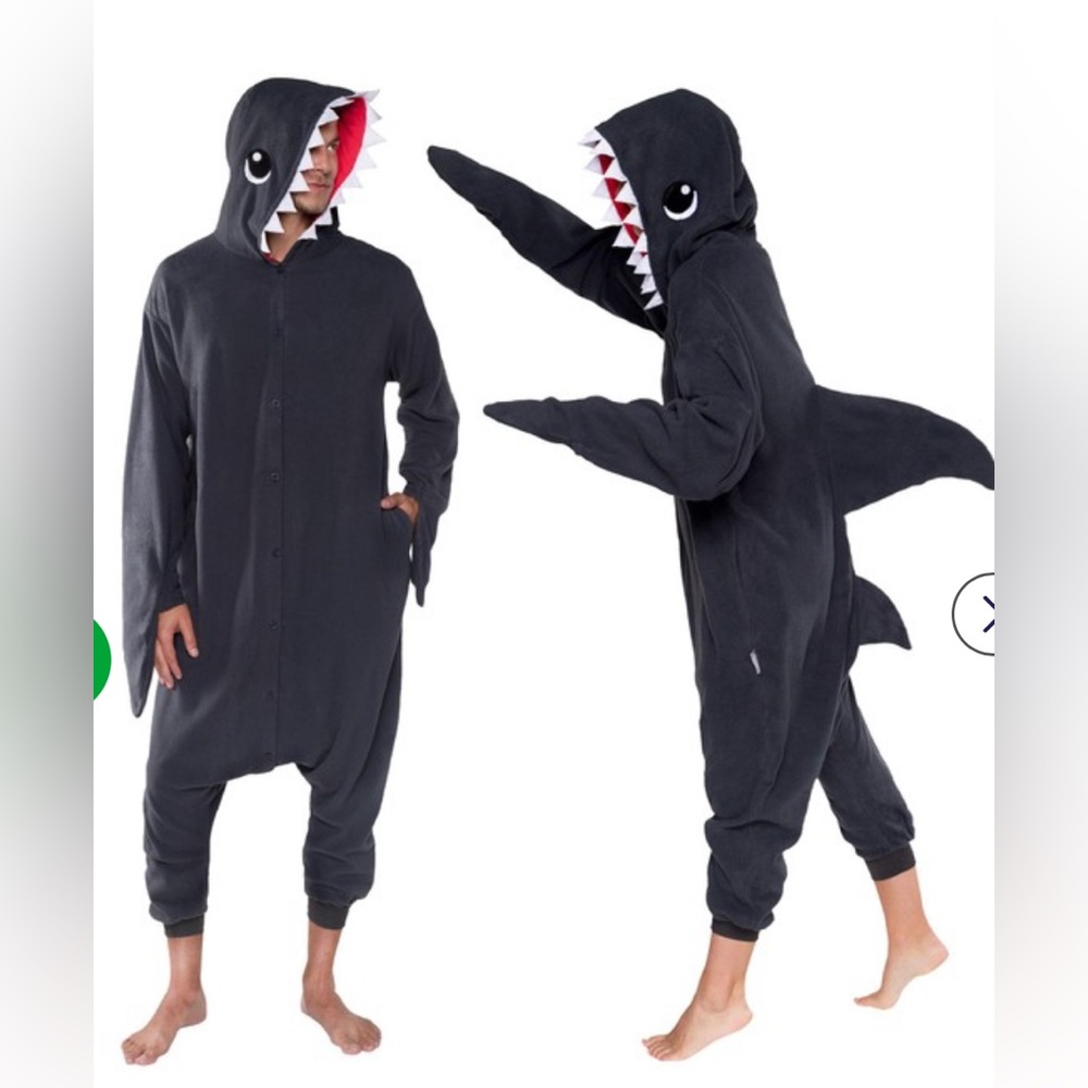 NWT Funziez Halloween Costume Shark Onesie, Sz Small
